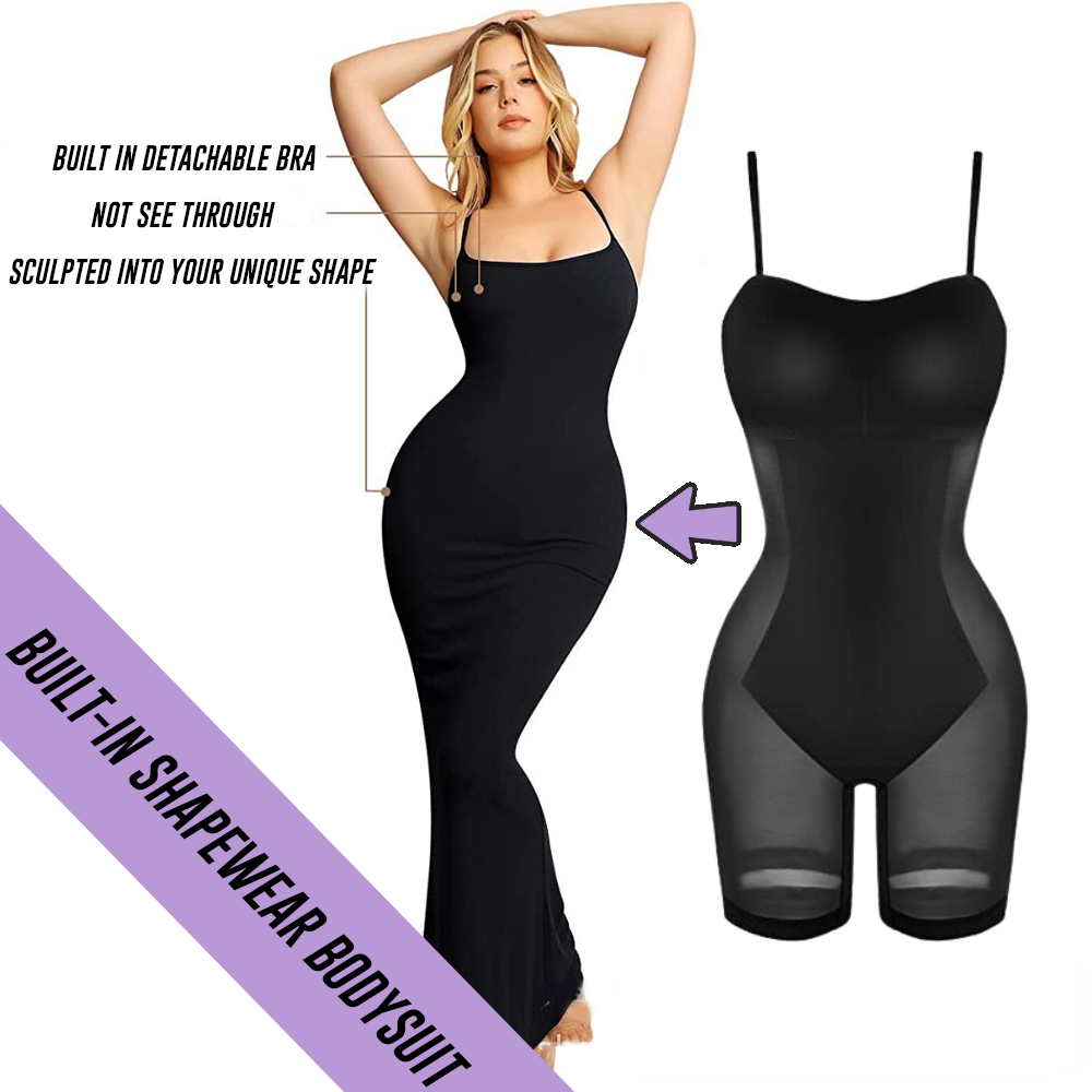 This viral unique built in shapewear dress series for women is everyth